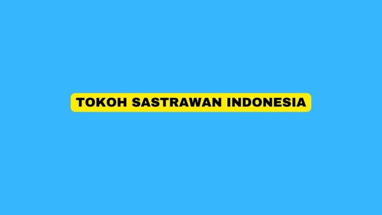 TOKOH SASTRAWAN INDONESIA