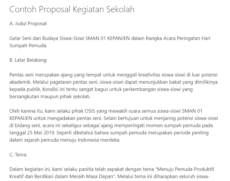 10 Contoh Proposal Kegiatan Dalam Berbagai Tema Syahrulanam Com